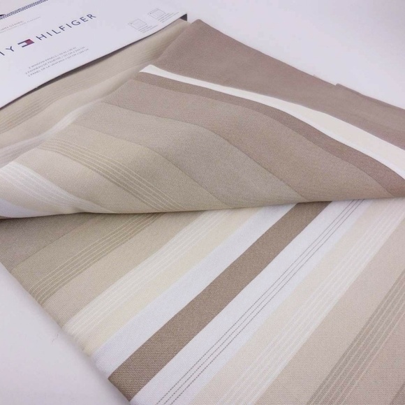 Tommy Hilfiger Striped 96" long window panels drapes curtains coastal - Picture 3 of 4